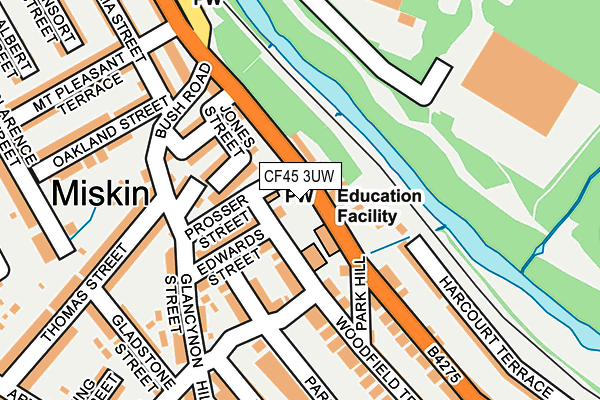 CF45 3UW map - OS OpenMap – Local (Ordnance Survey)