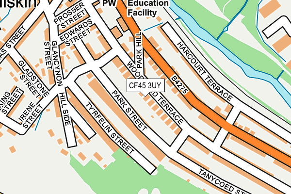 CF45 3UY map - OS OpenMap – Local (Ordnance Survey)