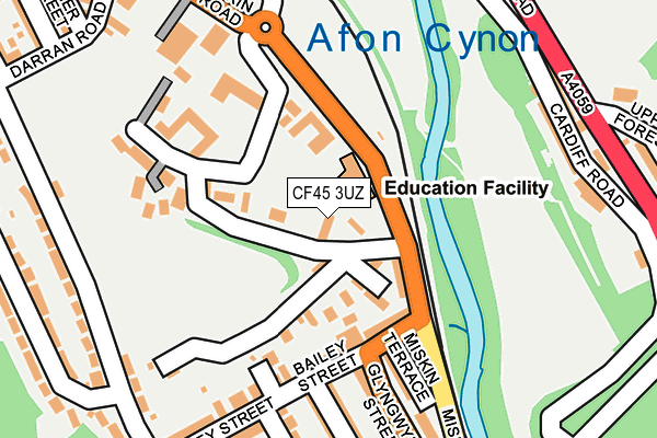 CF45 3UZ map - OS OpenMap – Local (Ordnance Survey)