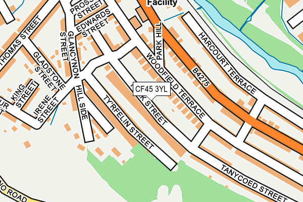 CF45 3YL map - OS OpenMap – Local (Ordnance Survey)
