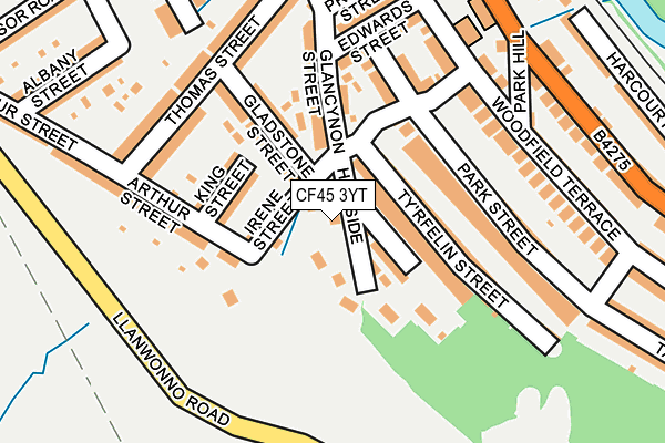 CF45 3YT map - OS OpenMap – Local (Ordnance Survey)