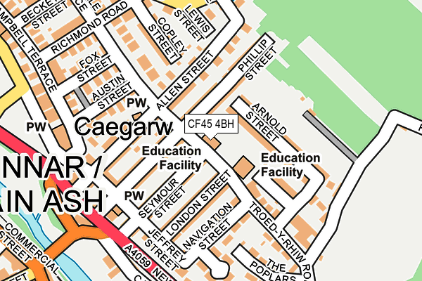 CF45 4BH map - OS OpenMap – Local (Ordnance Survey)