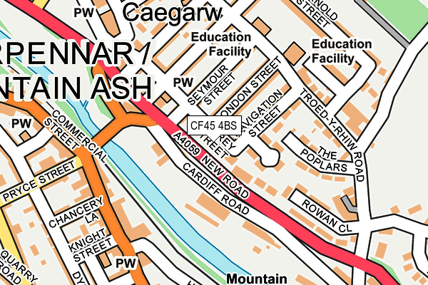 CF45 4BS map - OS OpenMap – Local (Ordnance Survey)