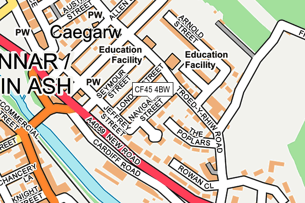 CF45 4BW map - OS OpenMap – Local (Ordnance Survey)