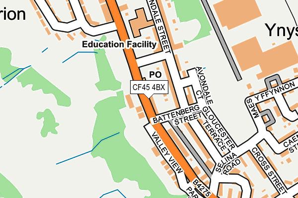 CF45 4BX map - OS OpenMap – Local (Ordnance Survey)