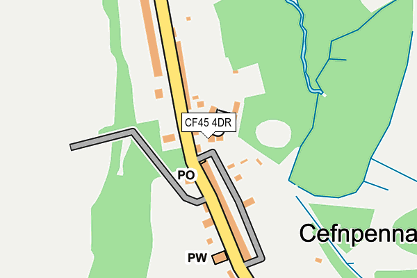 CF45 4DR map - OS OpenMap – Local (Ordnance Survey)