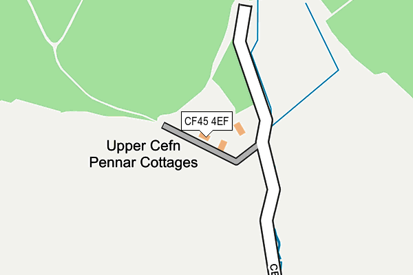 CF45 4EF map - OS OpenMap – Local (Ordnance Survey)