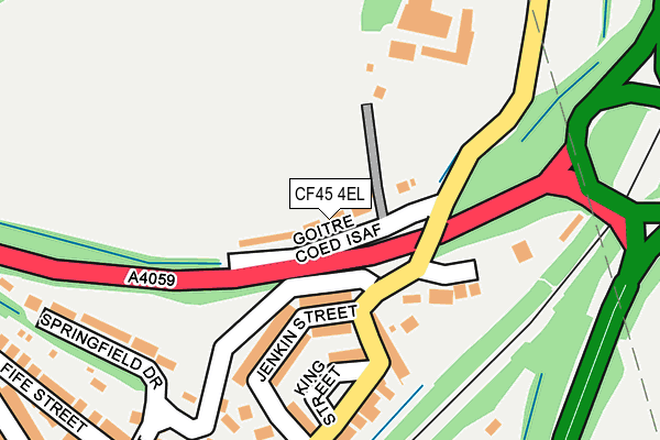 CF45 4EL map - OS OpenMap – Local (Ordnance Survey)