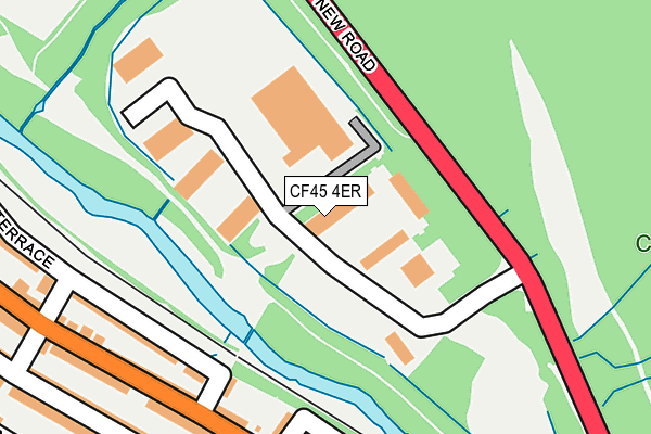 CF45 4ER map - OS OpenMap – Local (Ordnance Survey)