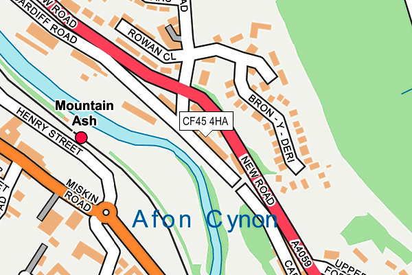 CF45 4HA map - OS OpenMap – Local (Ordnance Survey)