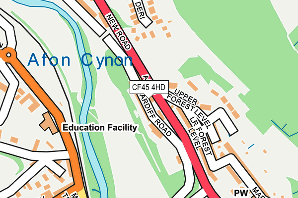 CF45 4HD map - OS OpenMap – Local (Ordnance Survey)