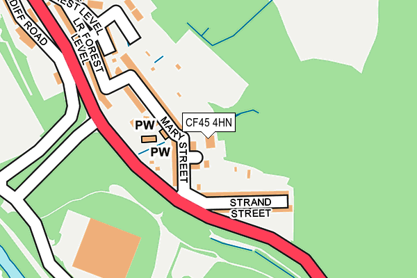 CF45 4HN map - OS OpenMap – Local (Ordnance Survey)