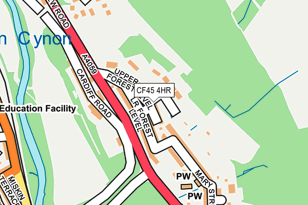 CF45 4HR map - OS OpenMap – Local (Ordnance Survey)