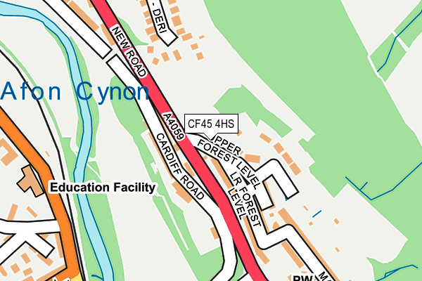 CF45 4HS map - OS OpenMap – Local (Ordnance Survey)