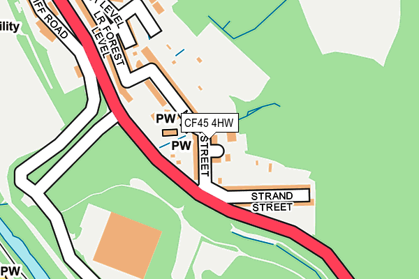 CF45 4HW map - OS OpenMap – Local (Ordnance Survey)