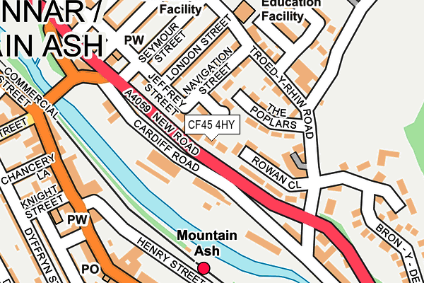 CF45 4HY map - OS OpenMap – Local (Ordnance Survey)