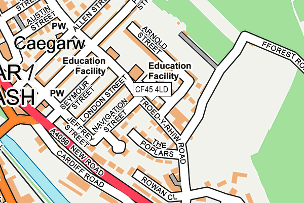 CF45 4LD map - OS OpenMap – Local (Ordnance Survey)