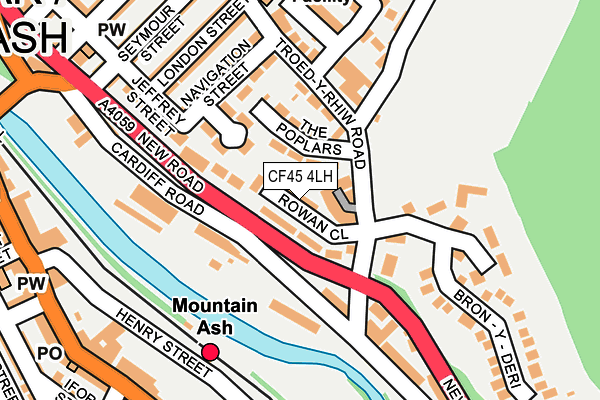 CF45 4LH map - OS OpenMap – Local (Ordnance Survey)