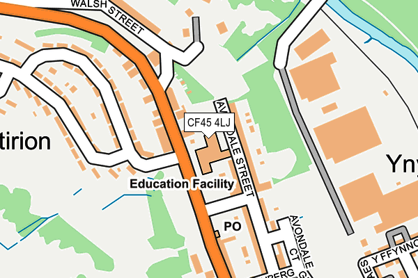 CF45 4LJ map - OS OpenMap – Local (Ordnance Survey)
