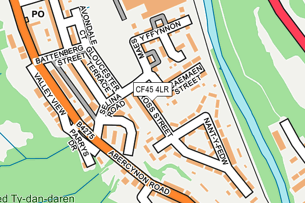 CF45 4LR map - OS OpenMap – Local (Ordnance Survey)