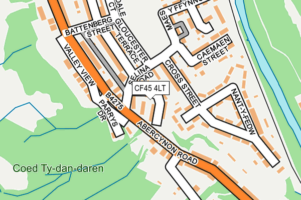 CF45 4LT map - OS OpenMap – Local (Ordnance Survey)