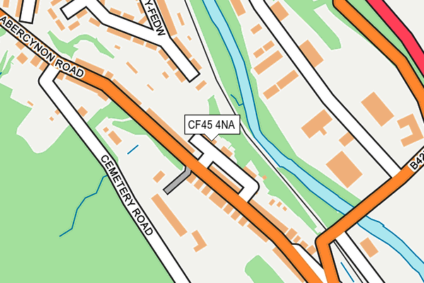 CF45 4NA map - OS OpenMap – Local (Ordnance Survey)