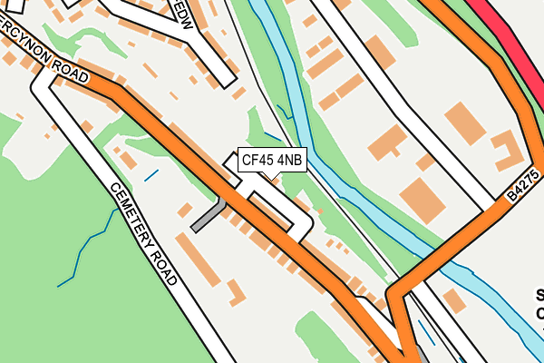 CF45 4NB map - OS OpenMap – Local (Ordnance Survey)