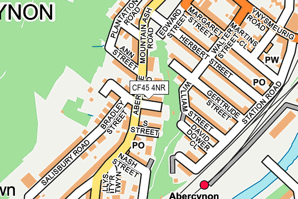 CF45 4NR map - OS OpenMap – Local (Ordnance Survey)