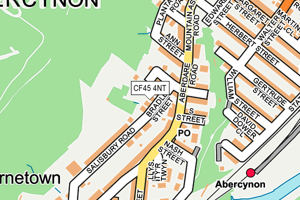 CF45 4NT map - OS OpenMap – Local (Ordnance Survey)