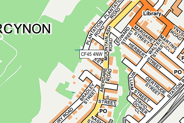 CF45 4NW map - OS OpenMap – Local (Ordnance Survey)