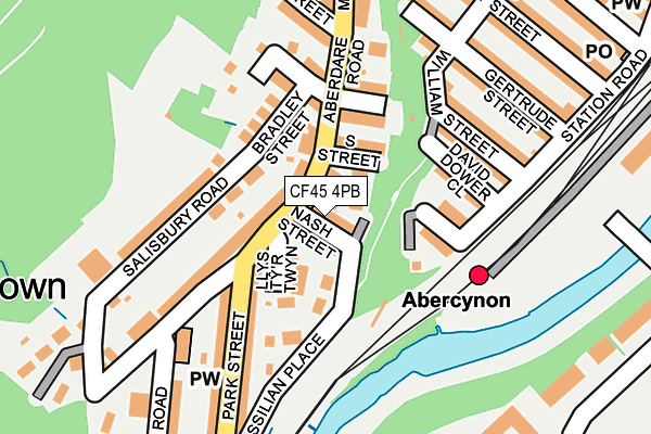 CF45 4PB map - OS OpenMap – Local (Ordnance Survey)