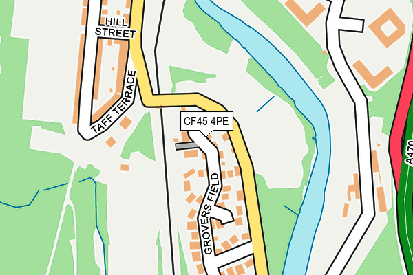 CF45 4PE map - OS OpenMap – Local (Ordnance Survey)