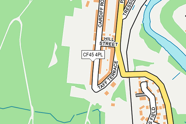 CF45 4PL map - OS OpenMap – Local (Ordnance Survey)