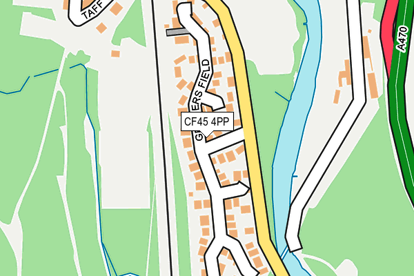 CF45 4PP map - OS OpenMap – Local (Ordnance Survey)