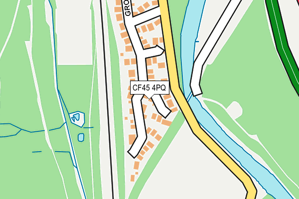 CF45 4PQ map - OS OpenMap – Local (Ordnance Survey)