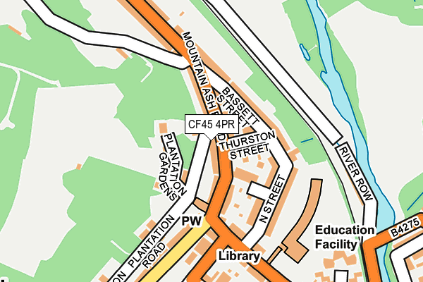CF45 4PR map - OS OpenMap – Local (Ordnance Survey)