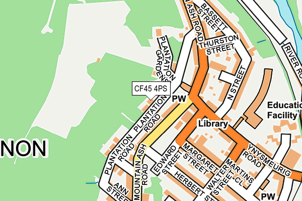 CF45 4PS map - OS OpenMap – Local (Ordnance Survey)