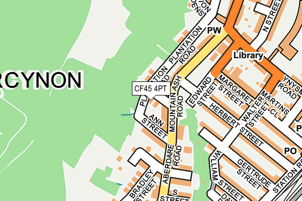 CF45 4PT map - OS OpenMap – Local (Ordnance Survey)