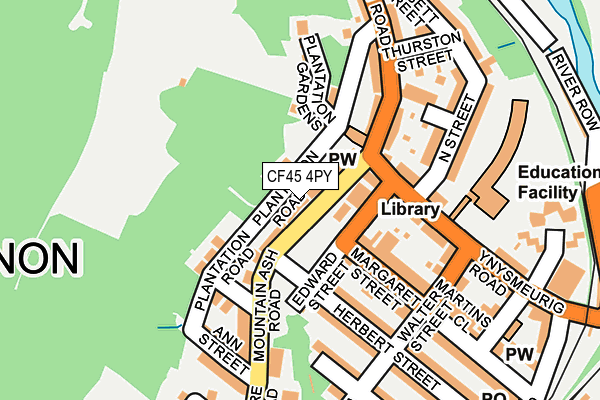 CF45 4PY map - OS OpenMap – Local (Ordnance Survey)