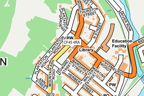 CF45 4RA map - OS OpenMap – Local (Ordnance Survey)