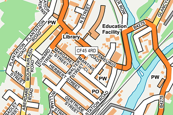 CF45 4RD map - OS OpenMap – Local (Ordnance Survey)