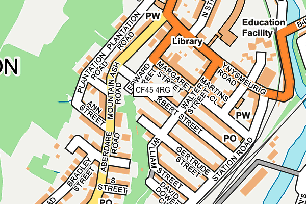 CF45 4RG map - OS OpenMap – Local (Ordnance Survey)