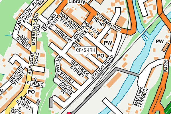 CF45 4RH map - OS OpenMap – Local (Ordnance Survey)