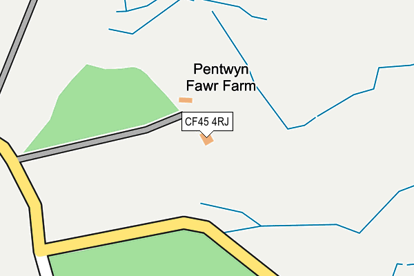 CF45 4RJ map - OS OpenMap – Local (Ordnance Survey)