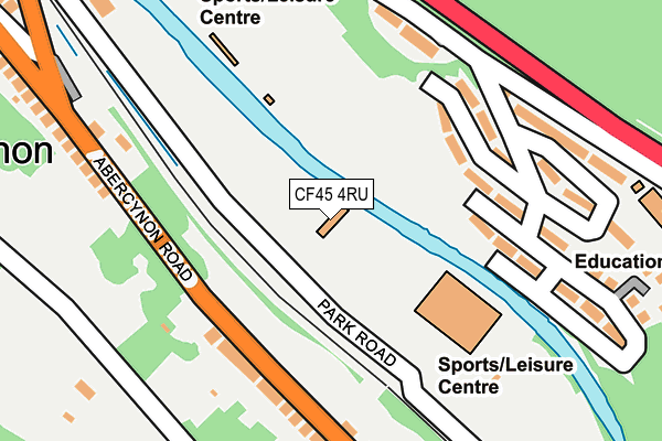 CF45 4RU map - OS OpenMap – Local (Ordnance Survey)