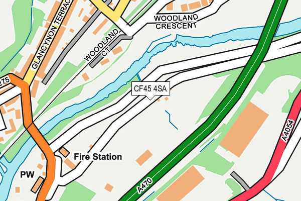 CF45 4SA map - OS OpenMap – Local (Ordnance Survey)