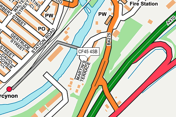 CF45 4SB map - OS OpenMap – Local (Ordnance Survey)