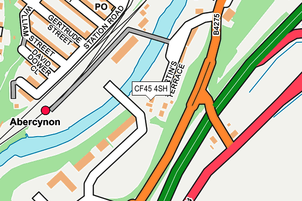 CF45 4SH map - OS OpenMap – Local (Ordnance Survey)