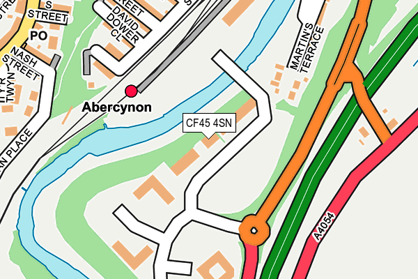 CF45 4SN map - OS OpenMap – Local (Ordnance Survey)