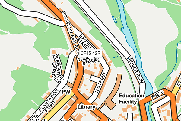CF45 4SR map - OS OpenMap – Local (Ordnance Survey)